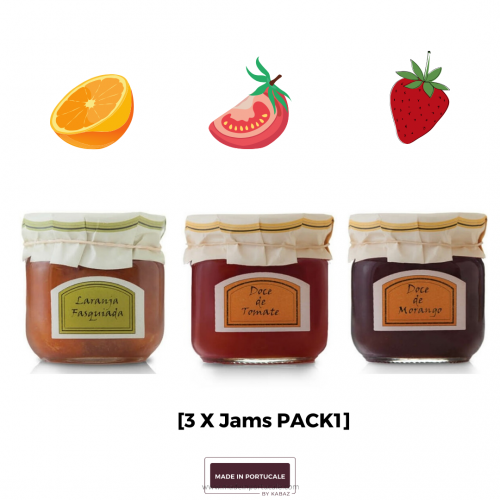 Pack Doces de Fruta (01) 3 X 230Grs Morango+Laranja+Tomate