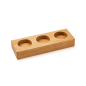 Base de madeira para frascos temperos e compotas 3X30g