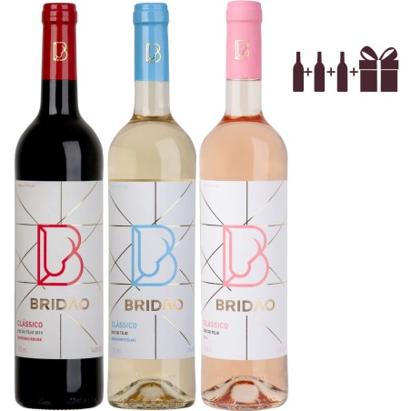 Bridão Classic Trio Pack Red, White & Rose in Gift Box