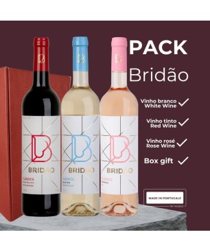 Pack Trio Bridão Clássico Tinto, Branco & Rosé em Caixa Presente