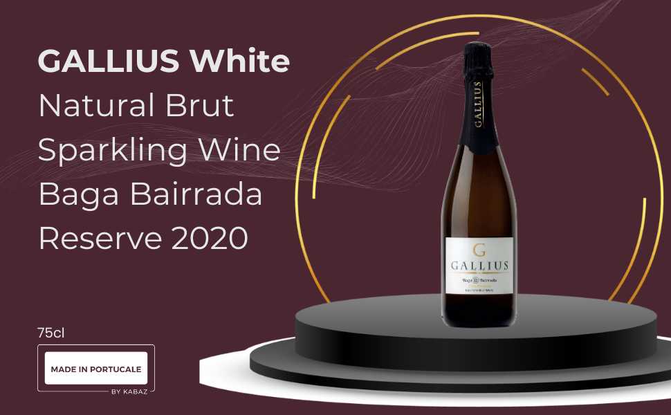 Gallius White Natural Brut Sparkling wine baga bairrada reserve 2020